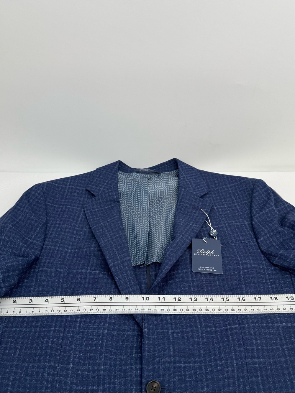 NWT RALPH by RALPH LAUREN Sport Coat Men’s 40 L Navy Wool Plaid - Picture 7 of 13